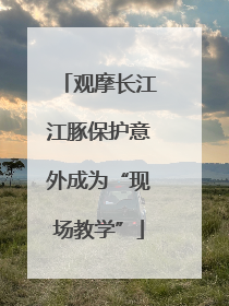 观摩长江江豚保护意外成为“现场教学”
