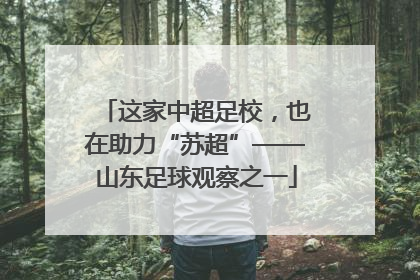 这家中超足校，也在助力“苏超”——山东足球观察之一