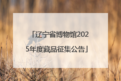 辽宁省博物馆2025年度藏品征集公告