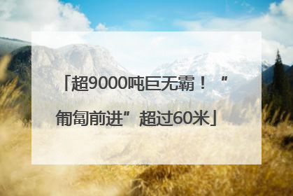 超9000吨巨无霸！“匍匐前进”超过60米