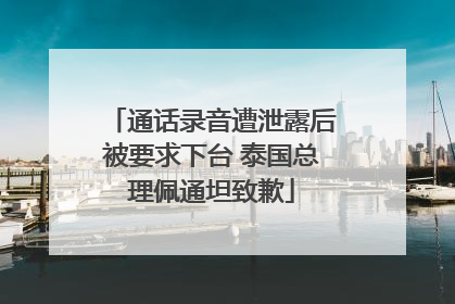 通话录音遭泄露后被要求下台 泰国总理佩通坦致歉