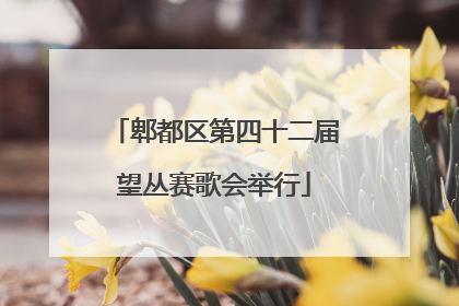 郫都区第四十二届望丛赛歌会举行