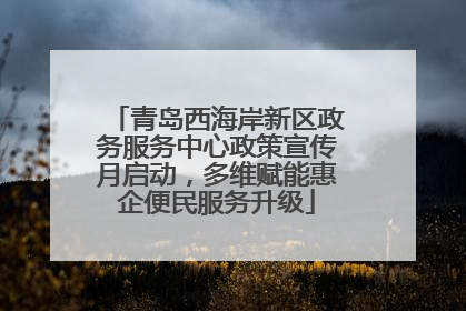 青岛西海岸新区政务服务中心政策宣传月启动，多维赋能惠企便民服务升级