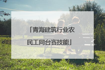 青海建筑行业农民工同台赛技能