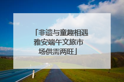 非遗与童趣相遇 雅安端午文旅市场供需两旺