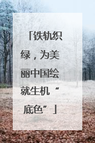 铁轨织绿，为美丽中国绘就生机“底色”