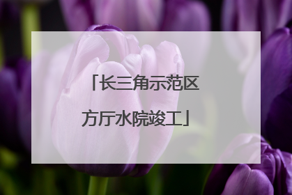 长三角示范区方厅水院竣工