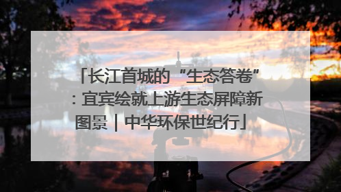 长江首城的“生态答卷”：宜宾绘就上游生态屏障新图景｜中华环保世纪行