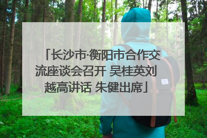 长沙市·衡阳市合作交流座谈会召开 吴桂英刘越高讲话 朱健出席