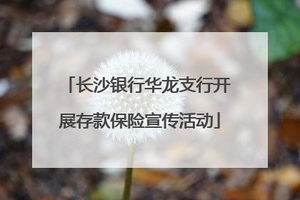 长沙银行华龙支行开展存款保险宣传活动