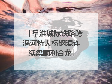 阜淮城际铁路跨涡河特大桥钢混连续梁顺利合龙