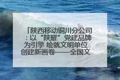 陕西移动铜川分公司：以“陕耀”党建品牌为引擎 绘就文明单位创建新画卷——全国文明单位创建纪实