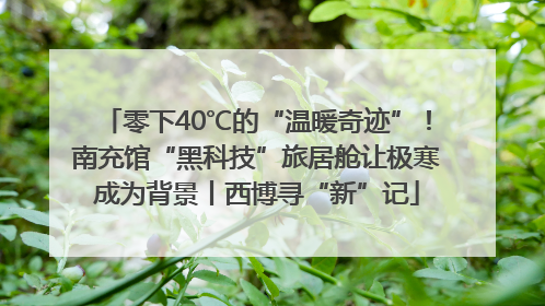 零下40℃的“温暖奇迹”！南充馆“黑科技”旅居舱让极寒成为背景丨西博寻“新”记
