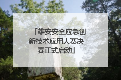 雄安安全应急创新技术应用大赛决赛正式启动