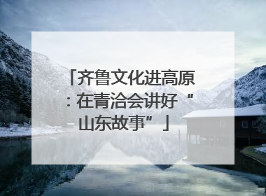 齐鲁文化进高原：在青洽会讲好“山东故事”
