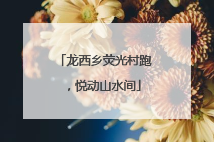 龙西乡荧光村跑，悦动山水间