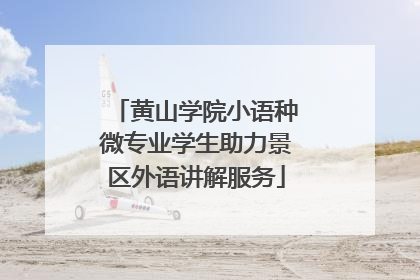 黄山学院小语种微专业学生助力景区外语讲解服务