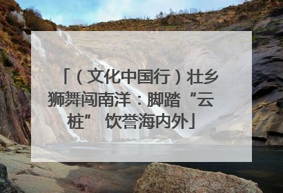 （文化中国行）壮乡狮舞闯南洋：脚踏“云桩” 饮誉海内外