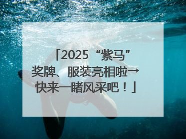 2025“紫马”奖牌、服装亮相啦→快来一睹风采吧！
