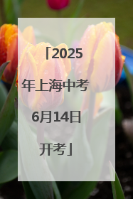 2025年上海中考6月14日开考