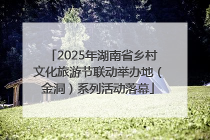 2025年湖南省乡村文化旅游节联动举办地（金洞）系列活动落幕