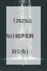 2025山海计划评委阵容公布