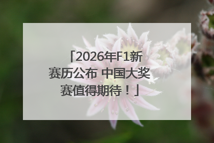 2026年F1新赛历公布 中国大奖赛值得期待！