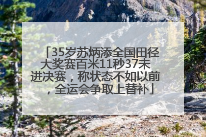35岁苏炳添全国田径大奖赛百米11秒37未进决赛，称状态不如以前，全运会争取上替补