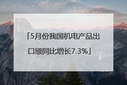 5月份我国机电产品出口额同比增长7.3%