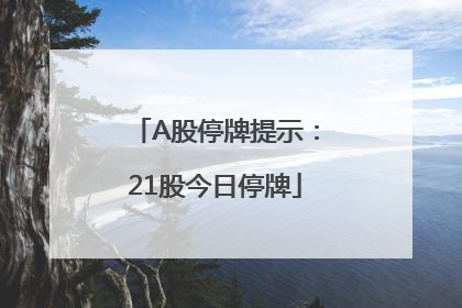 A股停牌提示：21股今日停牌